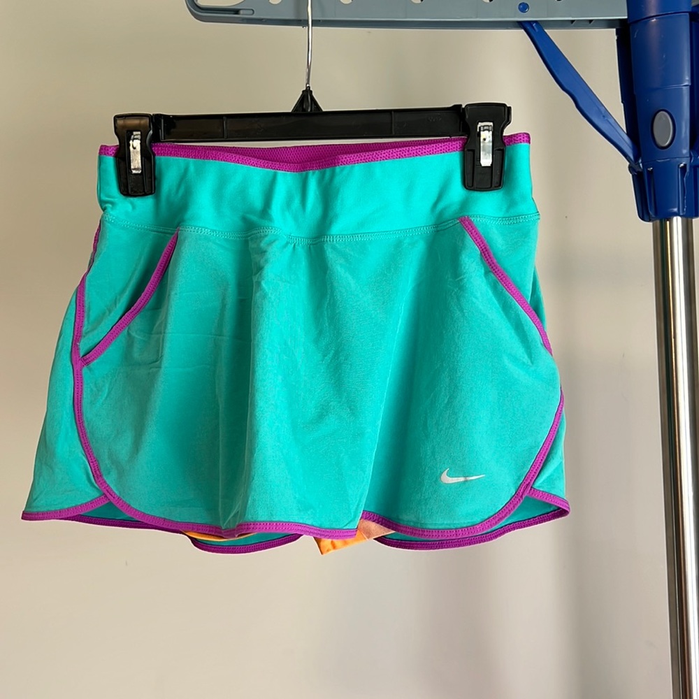 Nike golf tennis running athletic skirt skort teal purple orange